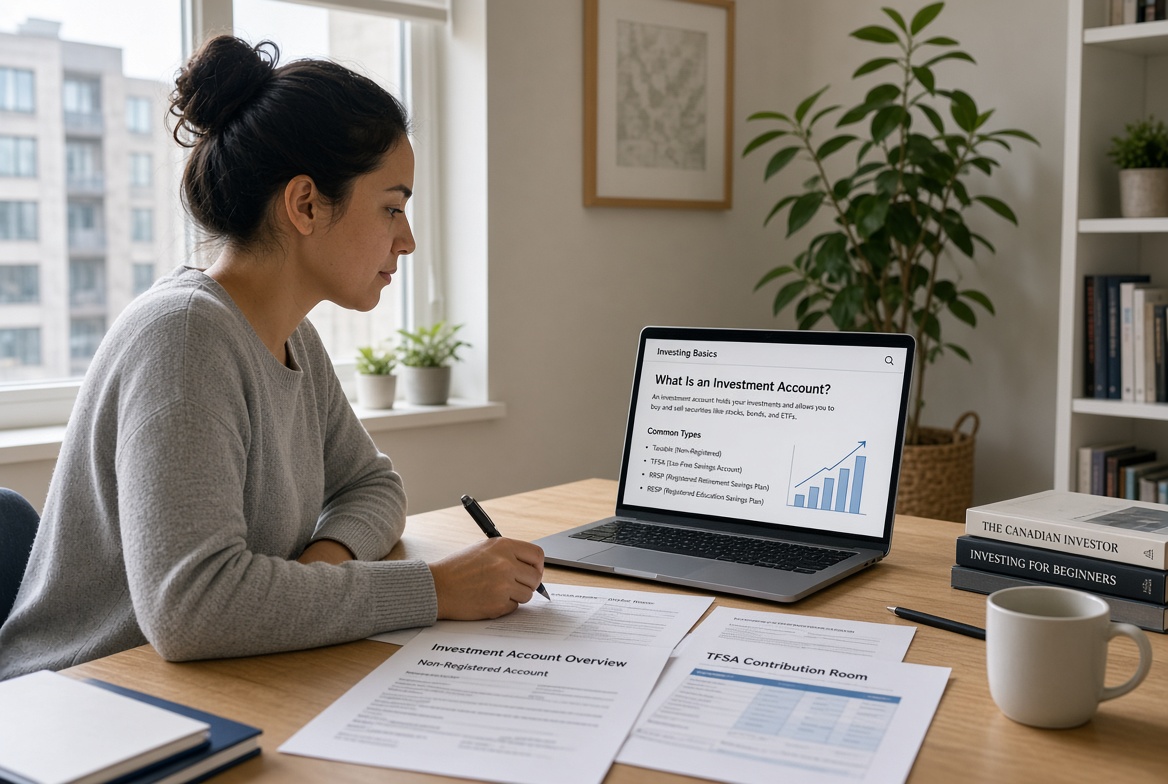 Learner at a home desk reviewing process notes and a structured task list on a laptop